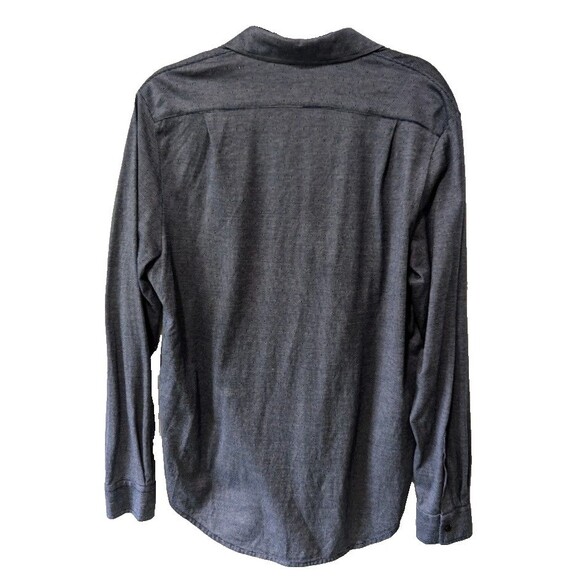 Hart Schaffner Marx Cotton Long Sleeve Button Down Shirt Navy Medium - Picture 2 of 8